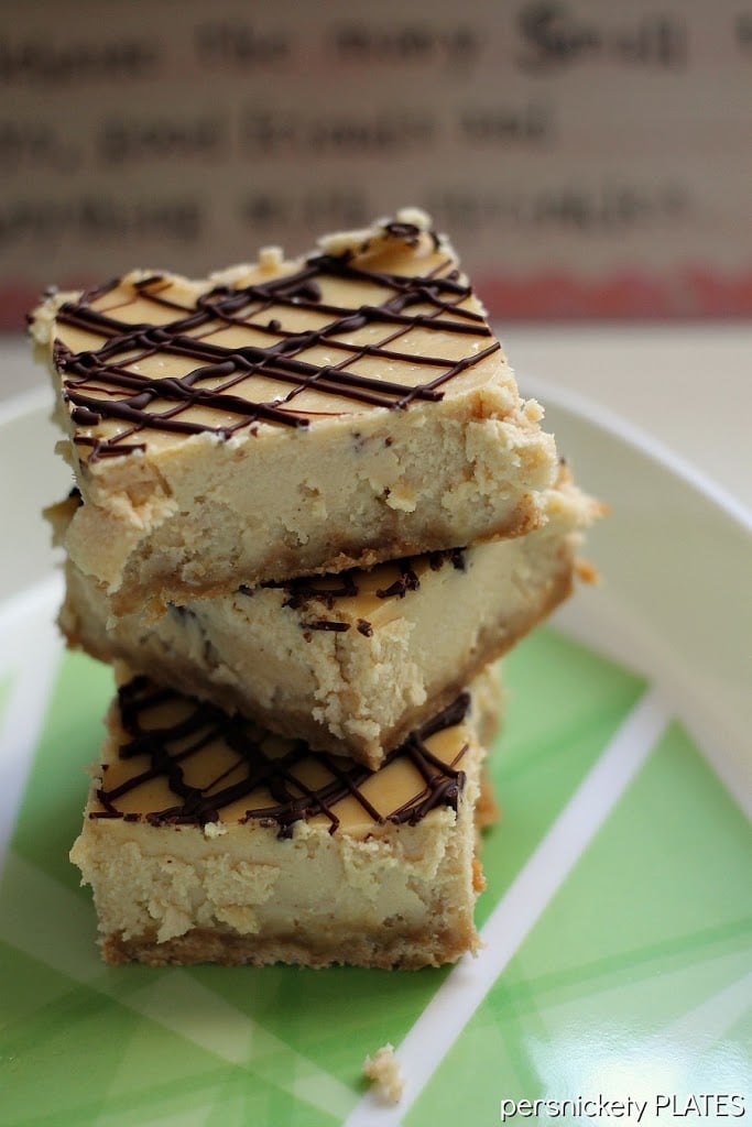 Reese's Peanut Butter Cup Cheesecake Bars | Persnickety Plates