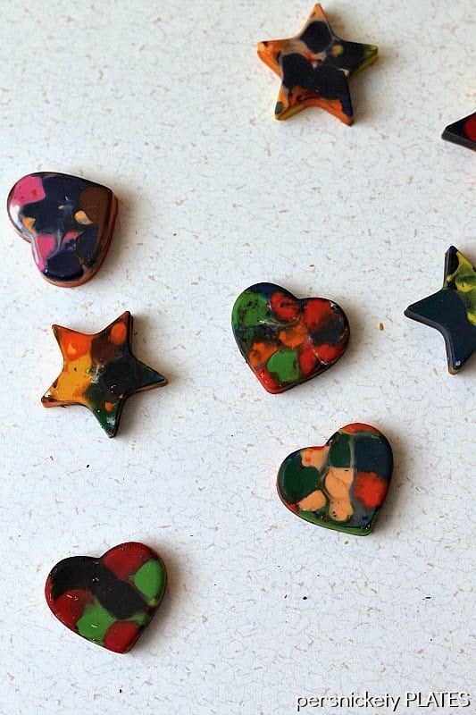 DIY Shaped Crayons - recycle your old broken crayons into fun new shapes! | Persnickety Plates
