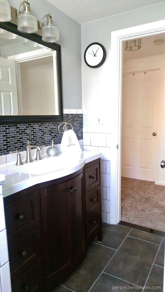 Bathroom Vanity & Floor Tile | Persnickety Plates