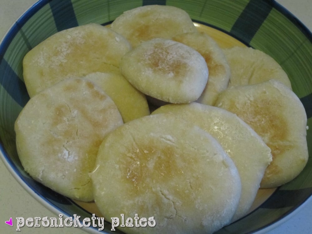 bowl of homemade pita bread