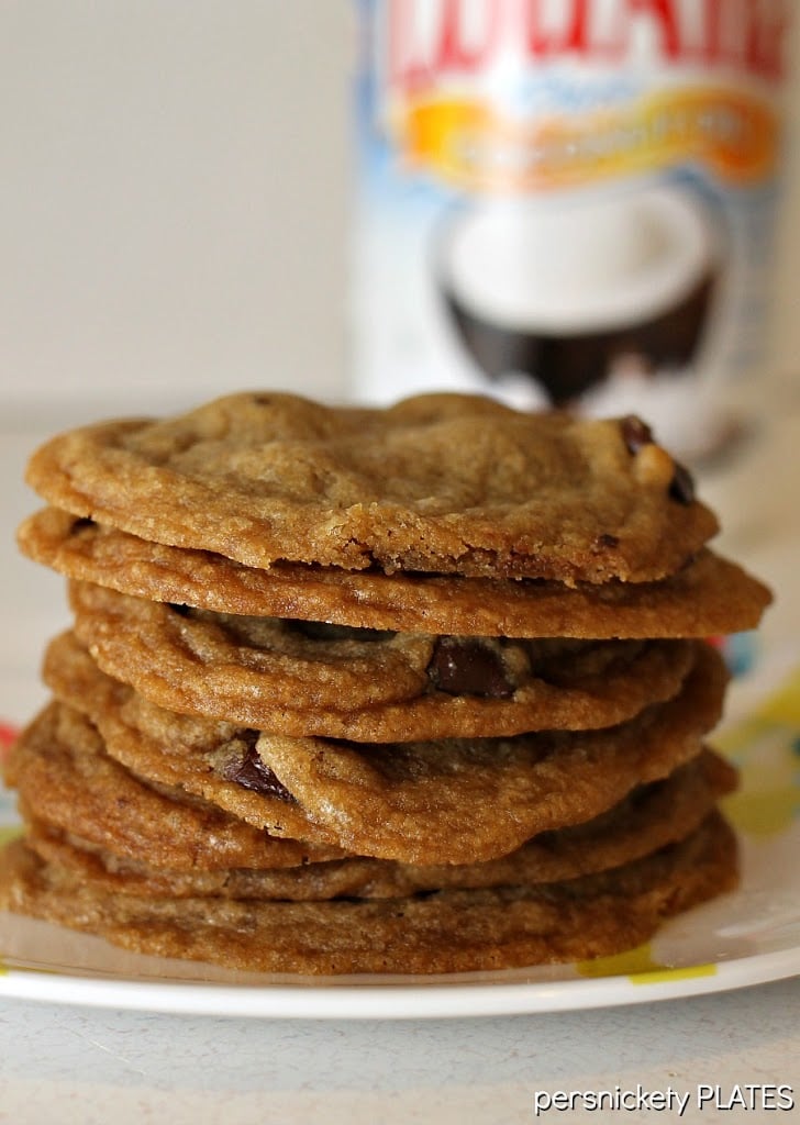 Coconut Oil Dark Chocolate Chip Cookies are easily one of my top 10 favorite cookies! 