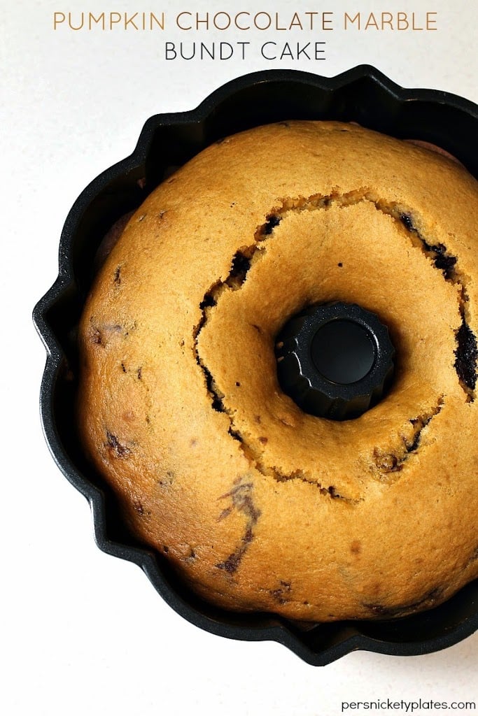 Pumpkin Chocolate Marble Bundt Cake | Persnickety Plates