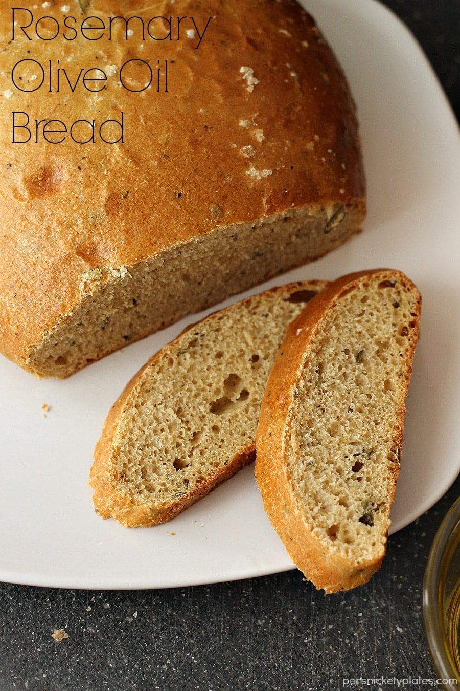 Rosemary Olive Oil Bread is light and flavorful and easy to make. This homemade bread is perfect served warm with a pat of creamy butter. Nothing much is better than fresh baked bread.