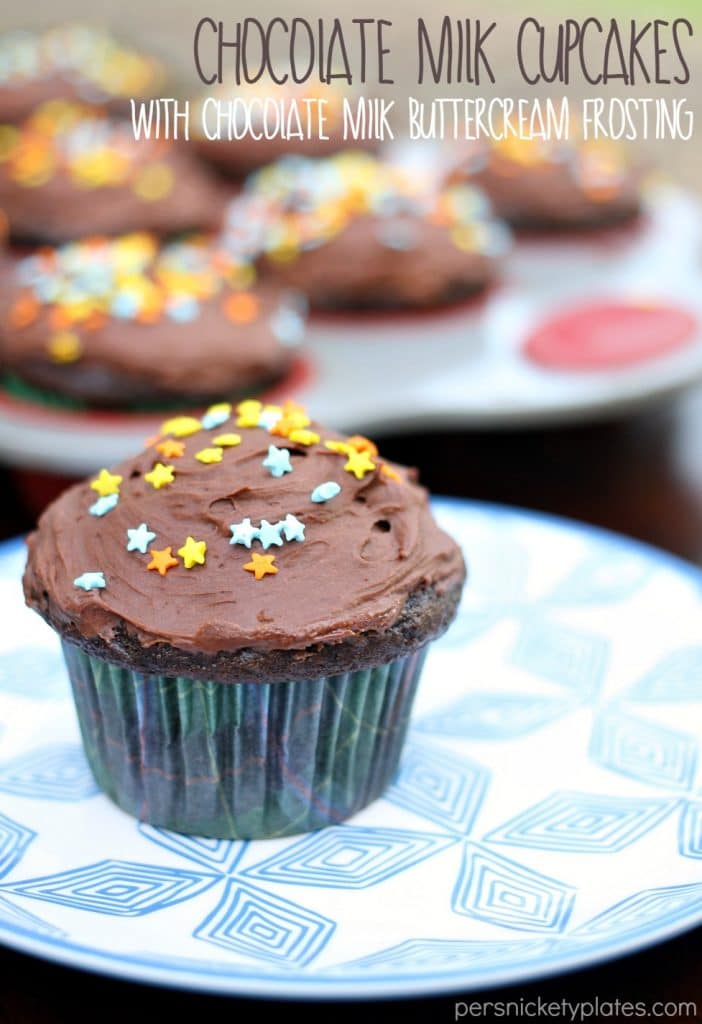  Chocolate Milk Cupcakes are not to be confused with Milk Chocolate Cupcakes! These easy cupcakes are made with chocolate milk! 