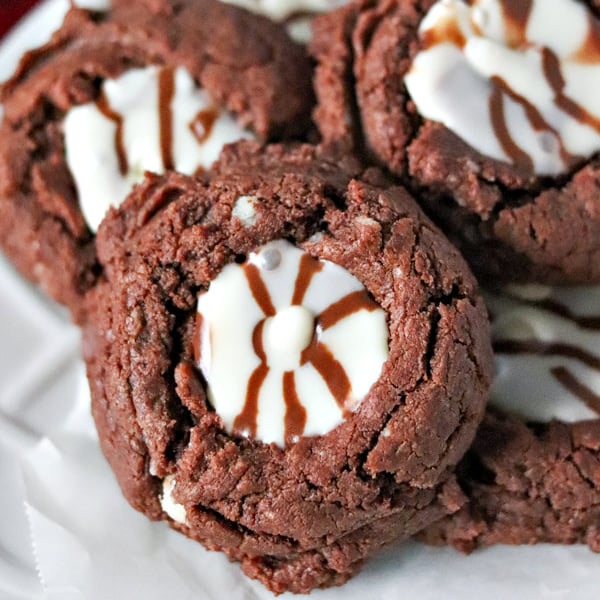 close up of fiesta fudge cookie