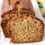 slice of easy banana bread