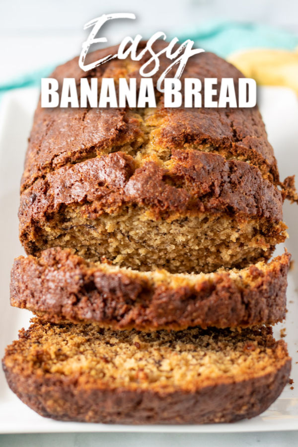 sliced loaf of banana bread