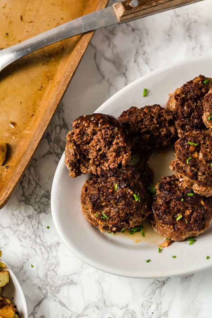 platter of meatloaf muffins