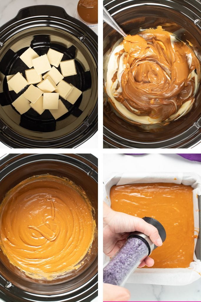 salted caramel fudge direction images