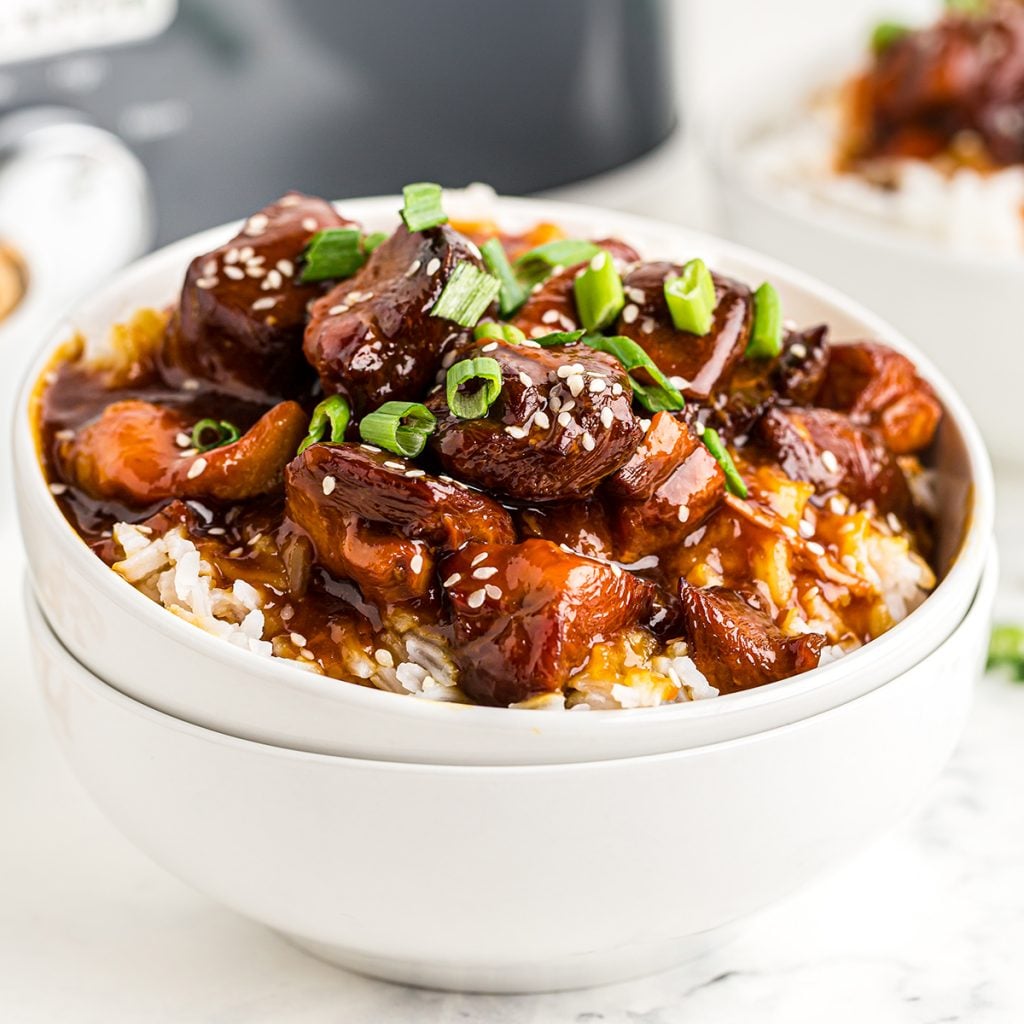 bowl of sweet and sour chicken