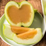 caramel apple jello shot made in a granny smith apple
