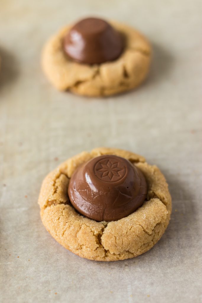 peanut butter blossom with a hershey's bell