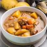 bowl of beef stew.