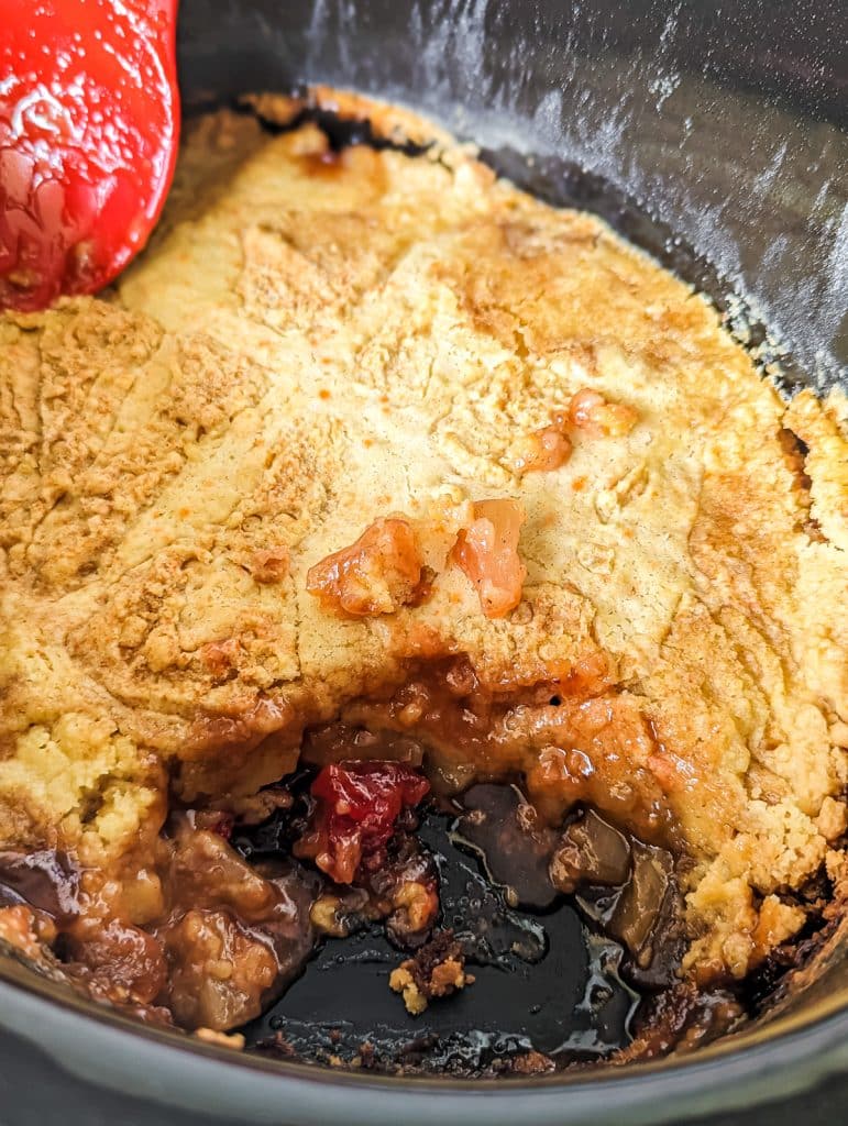 pineapple dump cake in a crockpot.
