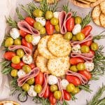 christmas antipasto wreath platter.