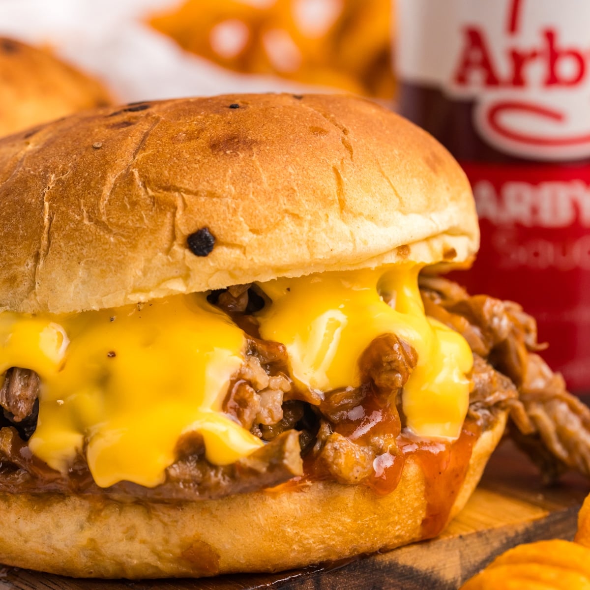 arby's copycat beef 'n cheddar sandwich.